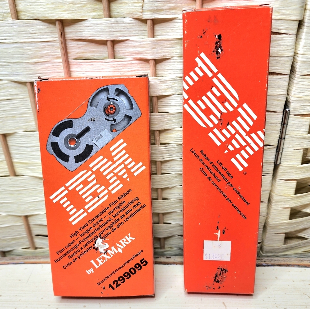 NIB IBM Correctible Film Ribbon & Open Box IBM Lift Off Tape